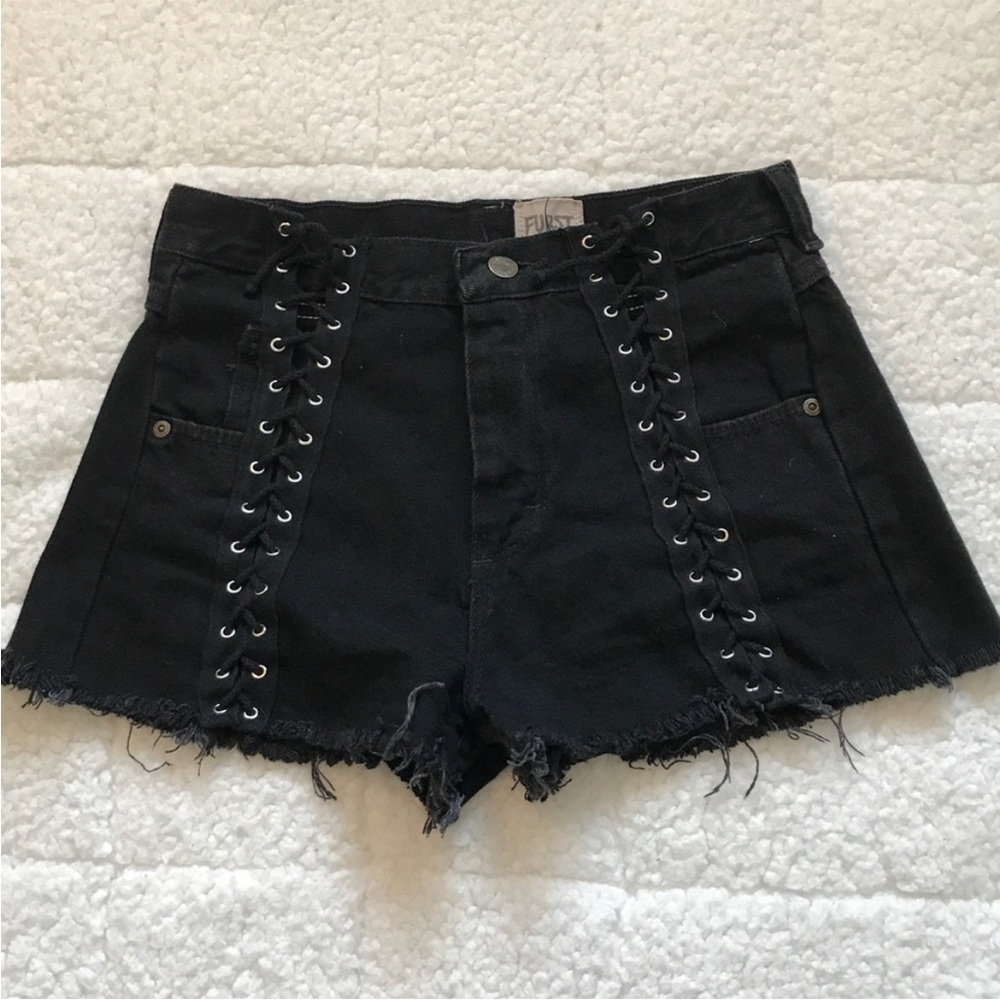 LF Furst of a Kind Vintage lace up cutoff shorts - Picture 4 of 10